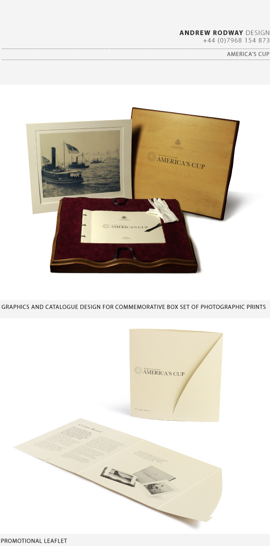 America's Cup box set and mailer