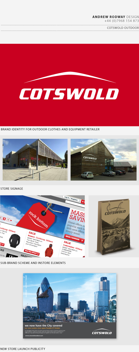 Cotswold Outdoor design work